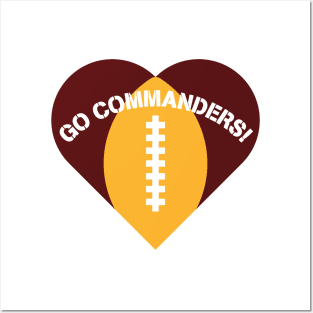 Heart Shaped Washington Commanders Posters and Art